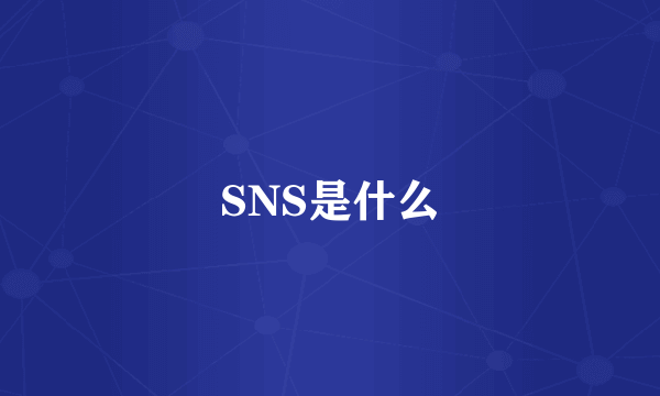 SNS是什么