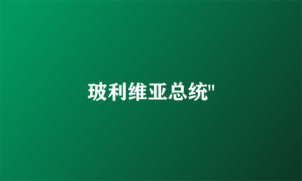 玻利维亚总统