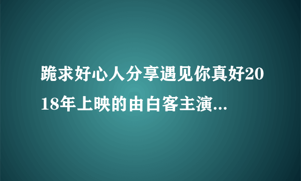 跪求好心人分享遇见你真好2018年上映的由白客主演的免费高清百度云资源