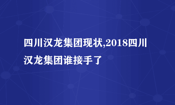 四川汉龙集团现状,2018四川汉龙集团谁接手了