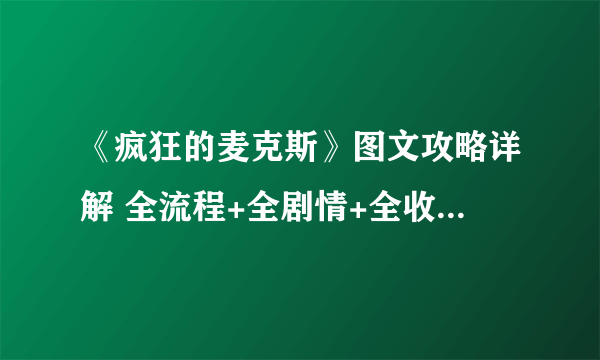 《疯狂的麦克斯》图文攻略详解 全流程+全剧情+全收集（已完结）