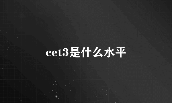 cet3是什么水平