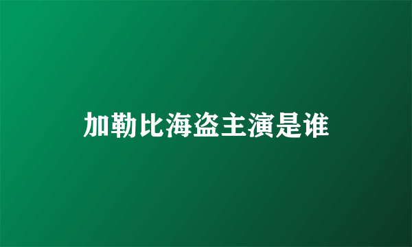 加勒比海盗主演是谁