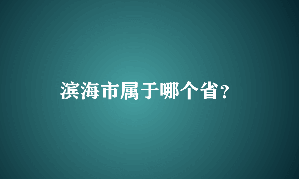 滨海市属于哪个省？