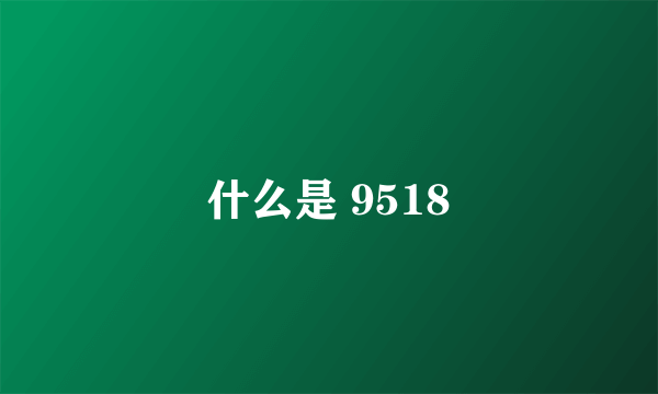 什么是 9518