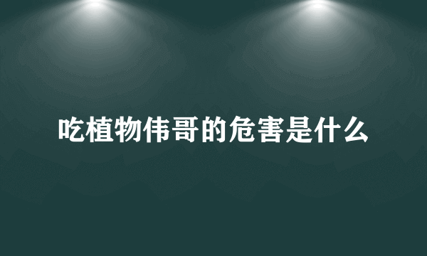 吃植物伟哥的危害是什么