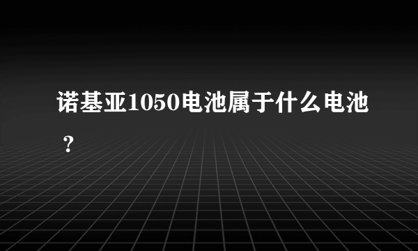 诺基亚1050电池属于什么电池 ?