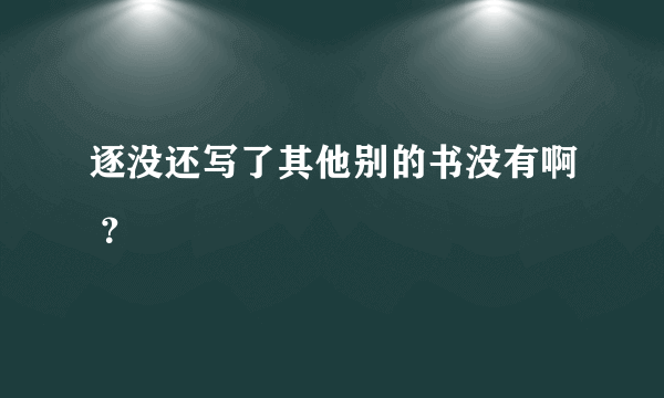 逐没还写了其他别的书没有啊 ？