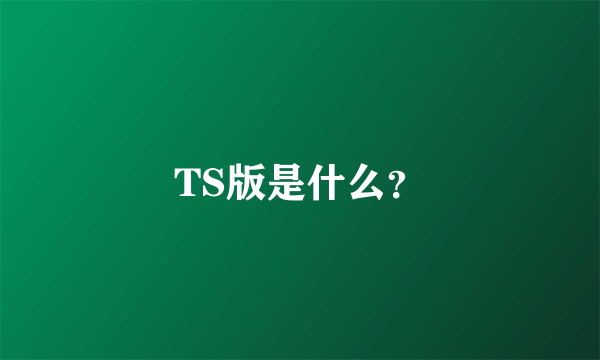 TS版是什么？