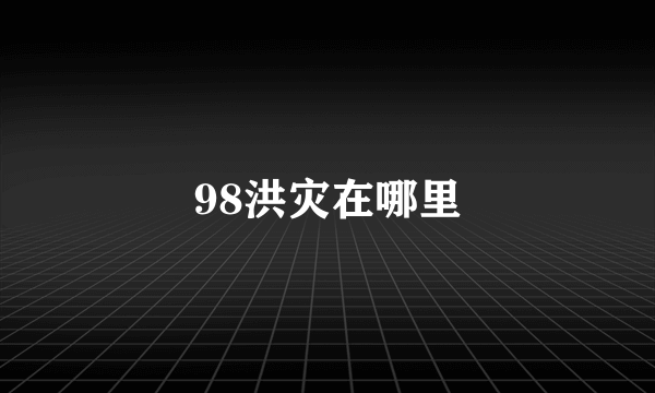 98洪灾在哪里