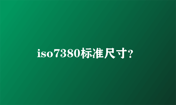 iso7380标准尺寸？