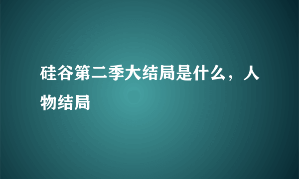 硅谷第二季大结局是什么，人物结局