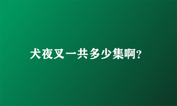 犬夜叉一共多少集啊？