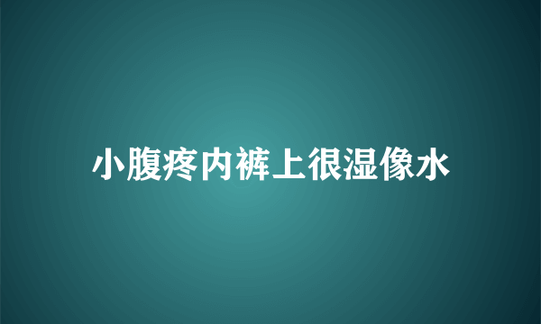 小腹疼内裤上很湿像水