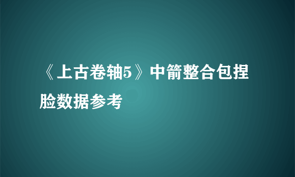 《上古卷轴5》中箭整合包捏脸数据参考