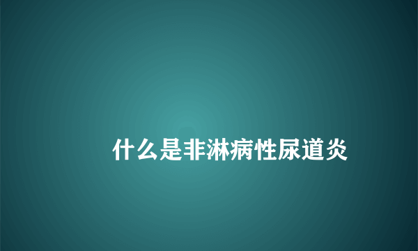 
        什么是非淋病性尿道炎
    