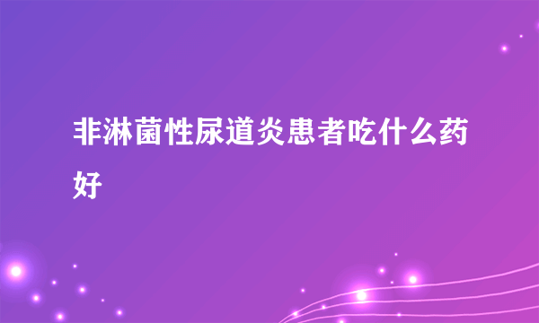 非淋菌性尿道炎患者吃什么药好