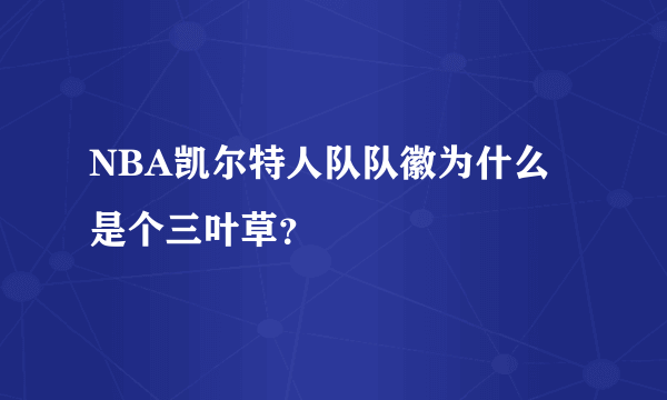 NBA凯尔特人队队徽为什么是个三叶草？