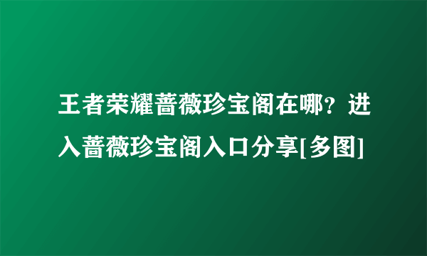 王者荣耀蔷薇珍宝阁在哪？进入蔷薇珍宝阁入口分享[多图]