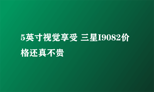 5英寸视觉享受 三星I9082价格还真不贵