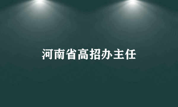 河南省高招办主任