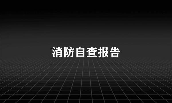 消防自查报告