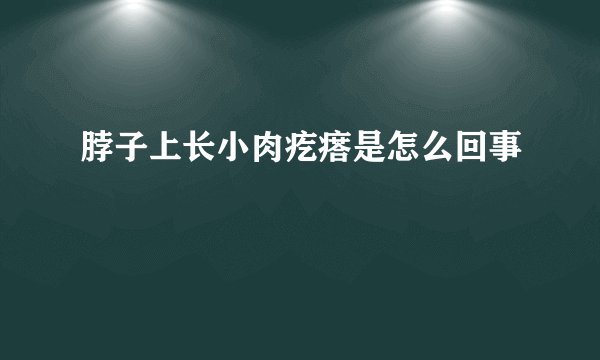 脖子上长小肉疙瘩是怎么回事