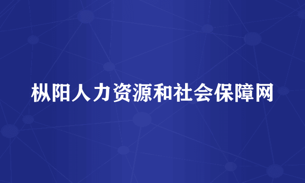 枞阳人力资源和社会保障网