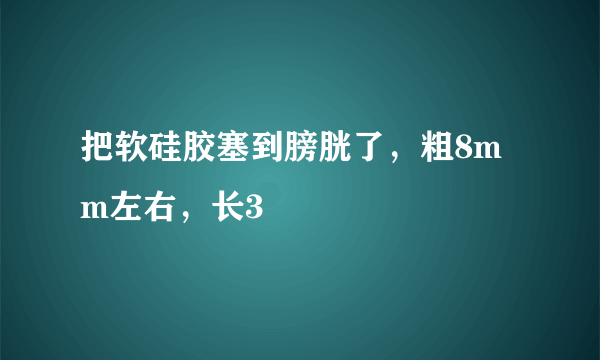 把软硅胶塞到膀胱了，粗8mm左右，长3