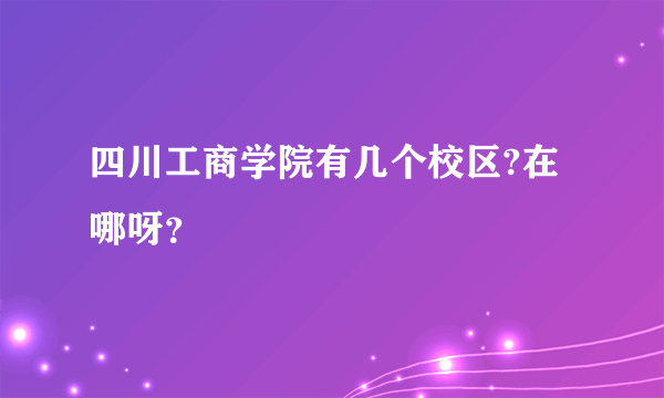 四川工商学院有几个校区?在哪呀？