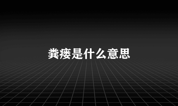 粪瘘是什么意思