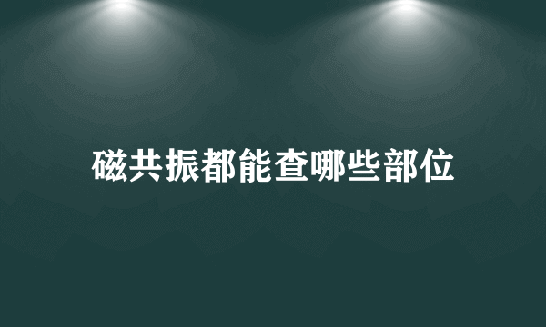 磁共振都能查哪些部位