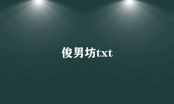 俊男坊txt