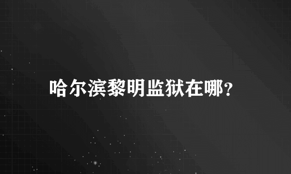 哈尔滨黎明监狱在哪？