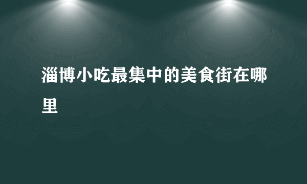 淄博小吃最集中的美食街在哪里