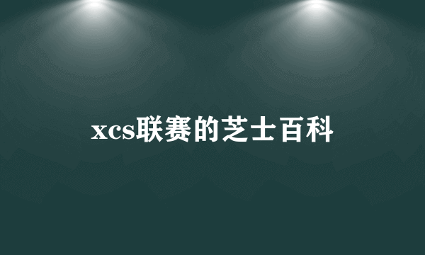 xcs联赛的芝士百科