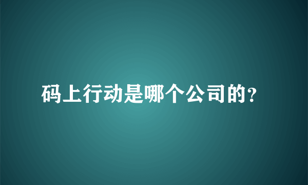 码上行动是哪个公司的？