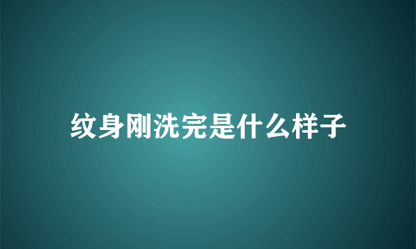 纹身刚洗完是什么样子