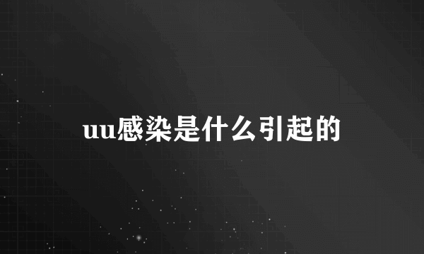 uu感染是什么引起的