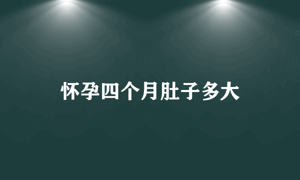 怀孕四个月肚子多大