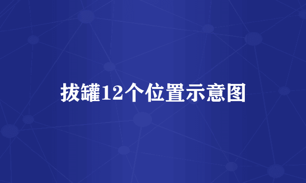 拔罐12个位置示意图