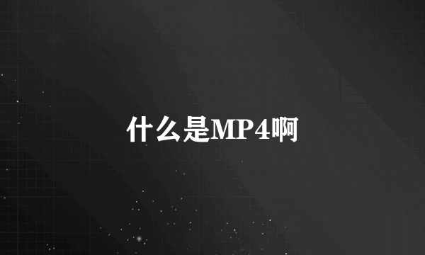 什么是MP4啊