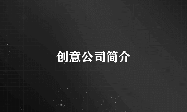 创意公司简介