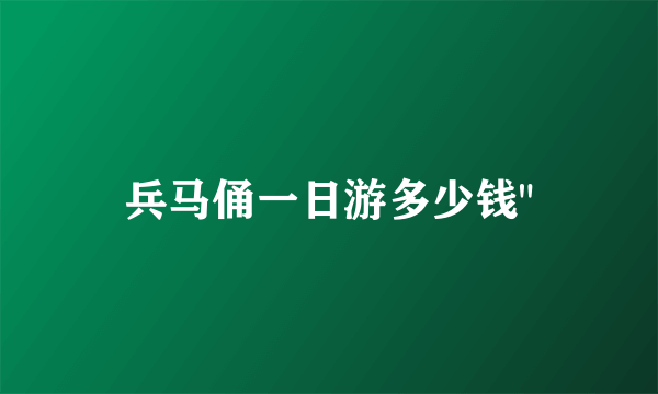 兵马俑一日游多少钱