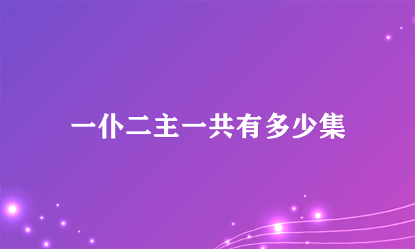 一仆二主一共有多少集