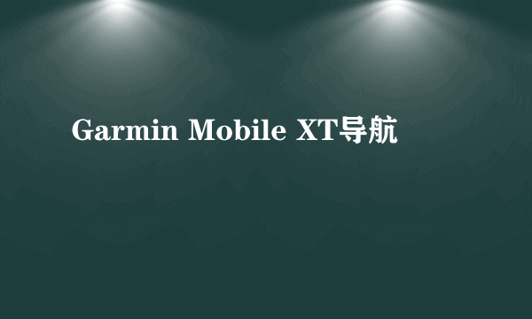 Garmin Mobile XT导航