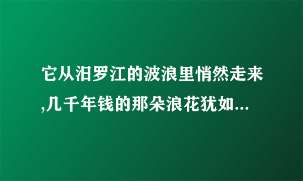 它从汨罗江的波浪里悄然走来,几千年钱的那朵浪花犹如一滴水彩....是什么人物故事 节日习俗