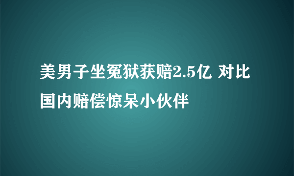 美男子坐冤狱获赔2.5亿 对比国内赔偿惊呆小伙伴