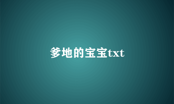 爹地的宝宝txt