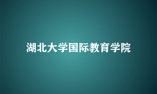 湖北大学国际教育学院